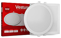 Led світильник 24w 4000К 1920Lm (нейтральне світло, круглий, точковий, вбудований, врізний) Vestum 1-VS-5107