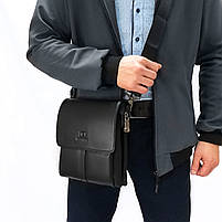 Сумка Чоловіча Планшет шкіра BRETTON 5387-4 black.Музькі сумки-планшети гуртом і в роздріб в Україні., фото 5