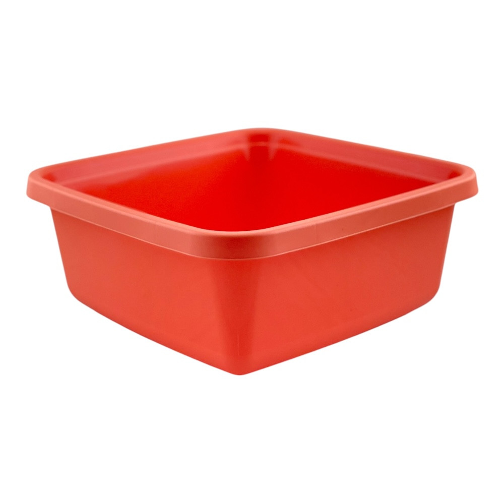 Миска пластикова 6л квадрат (кораловий) таз Lamela L1040-601