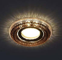 Декоративний вбудований світильник з LED-підсвіткою Feron CD877 MR-16 (4000K) хромо-коричневий