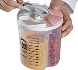 Ємність для сипких 1,5 л із 2 відділеннями та мірною шкалою, фото 9
