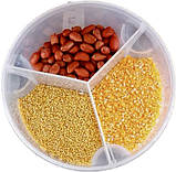 Ємність для сипких 1,5 л із 2 відділеннями та мірною шкалою, фото 8