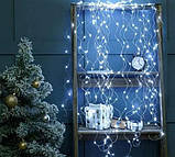 Гірлянда пучок роса "кінський хвіст" 500 Led 2.5 м від СЕТІ холодне біле світло, світлодіодна гірлянда на ялинку, фото 3