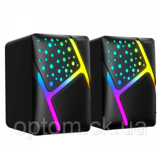 Колонки 2.0 Havit HV-SK 763 USB 6W RGB black, фото 1