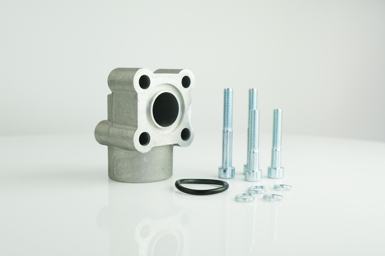 Фланець RB100-55-M для гідронасосу алюмінієвий, G 1", розболтування 55 мм, OMT