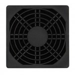 Решітка для вентилятора 80 x 80 mm, пластикова з фільтром чорна