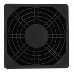 Решітка для вентилятора 90 x 90 mm, пластикова з фільтром чорна