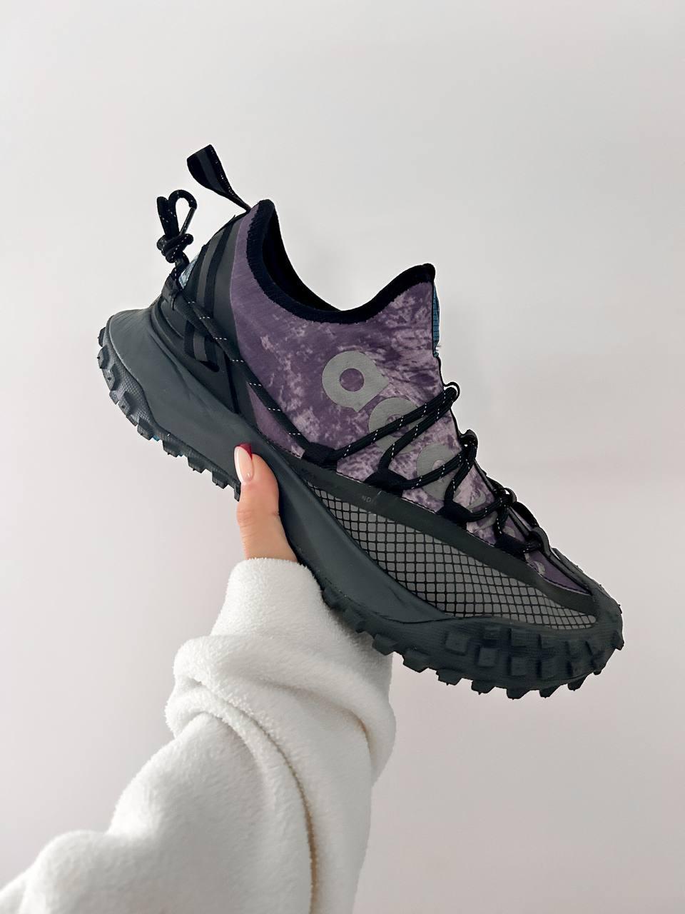 Зимові Чоловічі Кросівки Nike ACG Mountain Fly Low Violet / Найк АСГ Маунтін Флай Низькі Фіолетові з Чорним