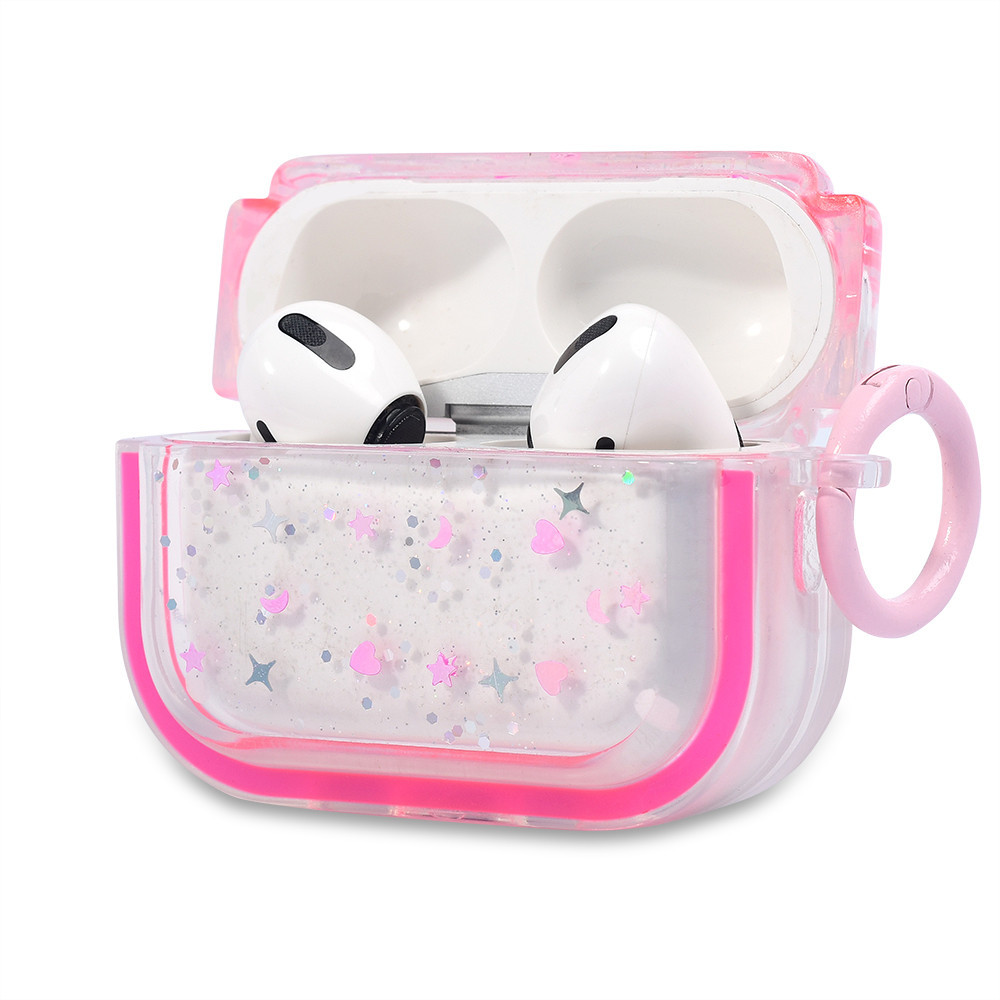 Airpods Case Clear Pink With Ring, фото 1