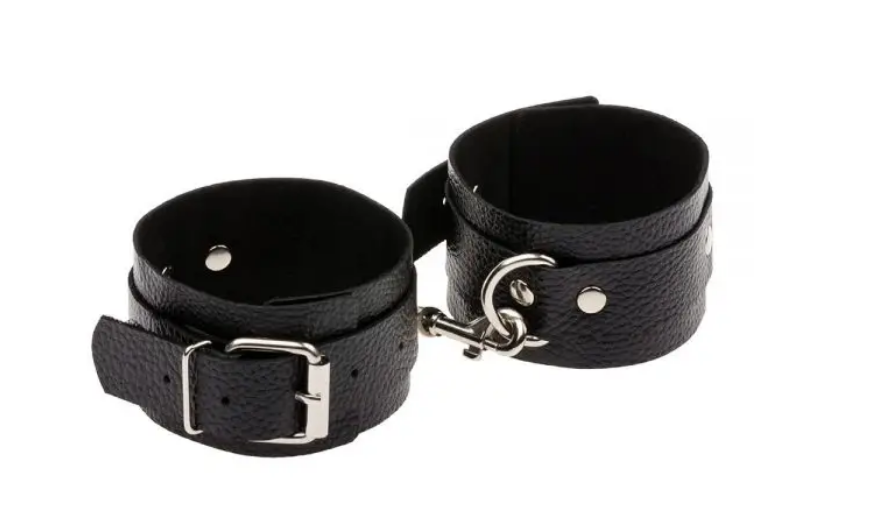 Оковы Leather Standart Leg Cuffs, Black, фото 1