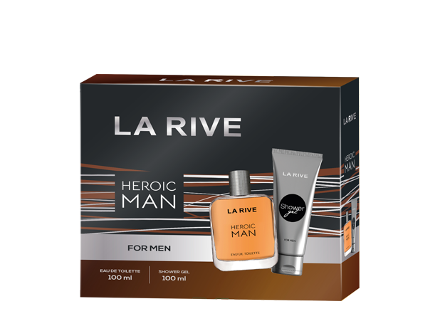 Чоловічий подарунковий набір La Rive Heroic Man (Туалетна вода 100 мл + Гель для душу 100 мл)