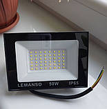 Прожектор світлодіодний Нептун LMP103-50 LEMANSO 50W 6500K IP65 3000Lm вуличний світильник LED освітлення, фото 4