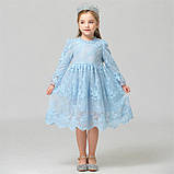 Нарядна сукня для дівчинки розмір 122 блакитна, фото 5