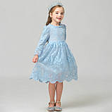 Нарядна сукня для дівчинки розмір 122 блакитна, фото 6