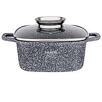 Каструля алюмінієва мармур 6,5 л 1228 SN — "I" Індукція