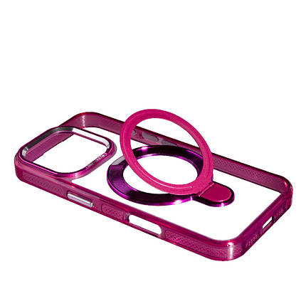 Чохол Metal Holder With Magsafe для Apple iPhone 16 Pro Rose, фото 1