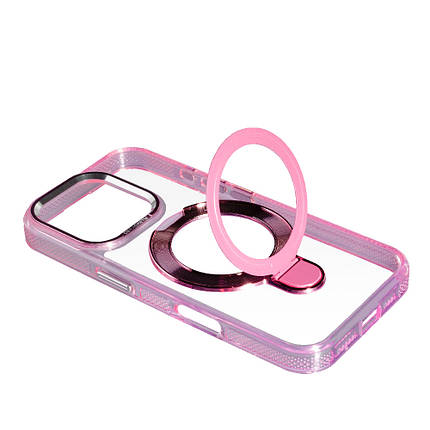 Чохол Metal Holder With Magsafe для Apple iPhone 16 Pro Max Pink, фото 1