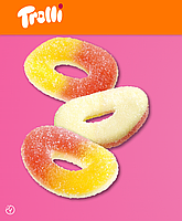 Цукерки мармелад Trolli Персикові кільця 1 кг, фото 3