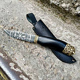 Ніж ВІКІНГ Gorillas BBQ  із травленням сталь 50х14мф KN1, фото 5