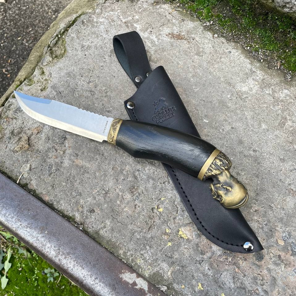 Ніж ГЕТЬМАН Gorillas BBQ для туризму сталь 50х14мф KN2, фото 1