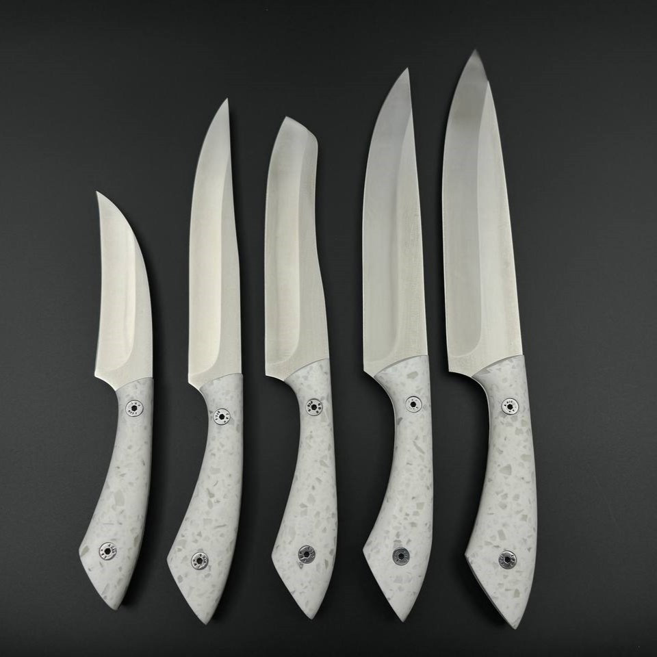 Набір кухонних ножів «Лисячий хвіст» преміум версія сталь 65х13 KN164, фото 1