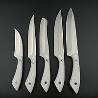 Набір кухонних ножів «Лисячий хвіст» преміум версія сталь 65х13 KN164