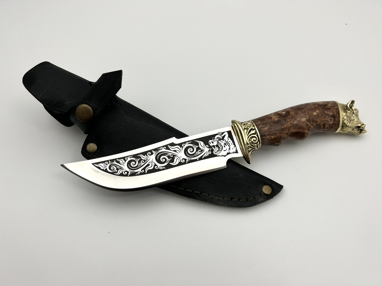 Ніж ручної роботи «Кабан» 265 мм сталь 95х18, фото 1