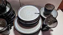 Магічний колір Сервізу Ardesto Bolzano 20 предметів чорно-коричневий (на 4 особи)