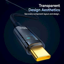 Кабель Baseus Explorer Charging with Auto Shutdown Cable Type-C to Type-C 100W 1m P10319704321-00 Blue, фото 5