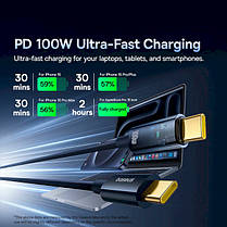 Кабель Baseus Explorer Charging with Auto Shutdown Cable Type-C to Type-C 100W 1m P10319704321-00 Blue, фото 6