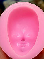 Сіліконовий молд для полімерної глини. Лялькове личко. Обличчя №Р Розмір 42*30мм