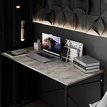 Стіл письмовий Line Ascet 120*50 см Ательє світлий ТМ ARTinHEAD, фото 5