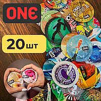 Набор презервативов ONE 20 шт презервативы ребристые светящиеся ультратонкие необычные микс ван разные выбор