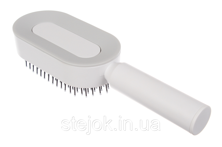 Масажна 3D гребінець для волосся Central Hollow Cushion Comb сірий, фото 1