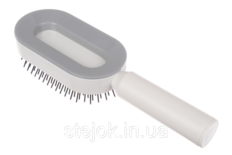 Масажна 3D гребінець для волосся Central Hollow Cushion Comb сірий, фото 1