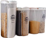 Ємність для сипких 3 л на 4 відділення з мірною шкалою 12,3 х 30,5 х 13,8 см, фото 3