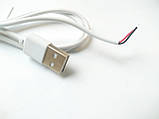 Кабель вхід USB2.0 type A — вихід 2 pin червоний + чорна довжина 0.95 м білий, фото 3