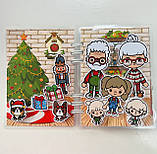 Розвиваюча книжка - блокнот липучки новорічна ТОКА БОКА TOCA BOCA Merry Christmas Зустрічаємо Новий рік 202414, фото 2