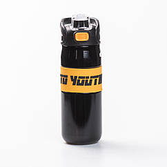Термос 680 (мл) з металевою колбою для чаю з ручкою чорний thermos  Lugi
