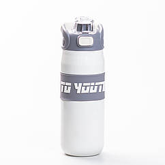 Термос 680 (мл) з металевою колбою для чаю з ручкою білий thermos  Lugi