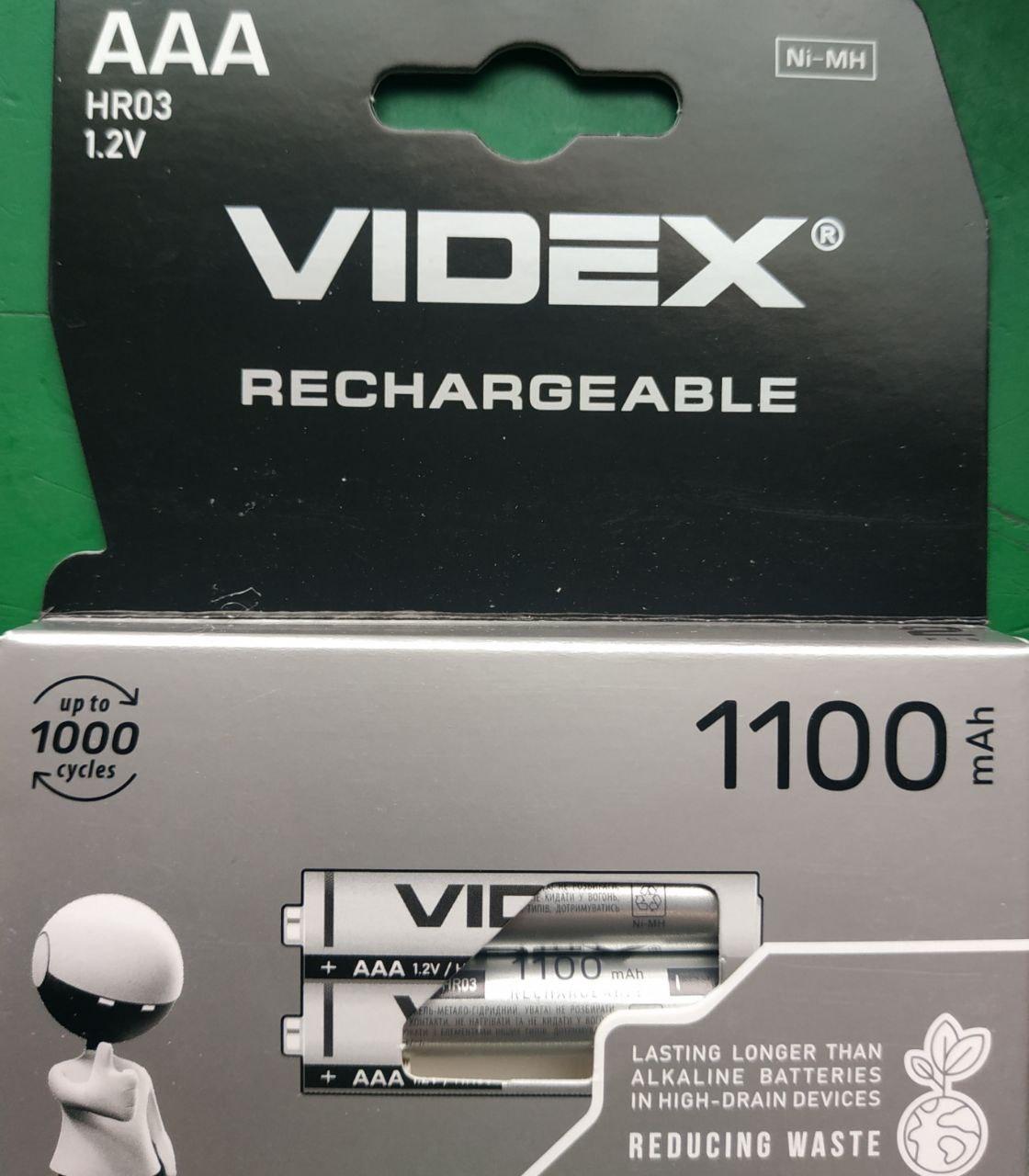 Акумулятори Videx HR03/AAA 1100mAh ( 1 шт )