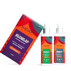 Безсульфатний шампунь і кондиціонер Вітамін С для росту волосся, Inoar Bombar (shmp/250ml + cond/250ml)