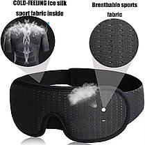 Маска для сну дихаюча 3D Breath Black, фото 3