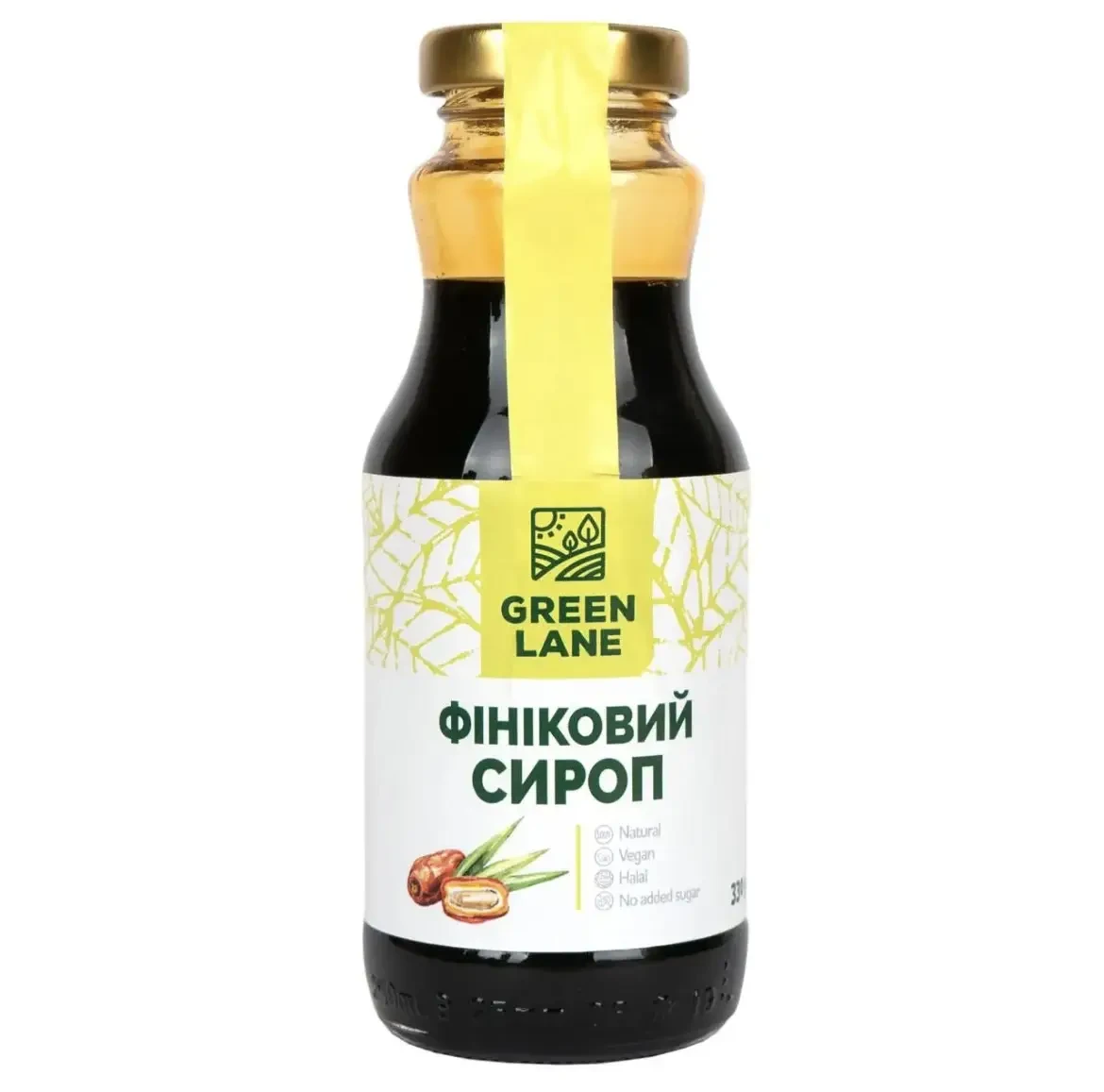 Фініковий сироп натуральний без цукру, 330г. Green Lane