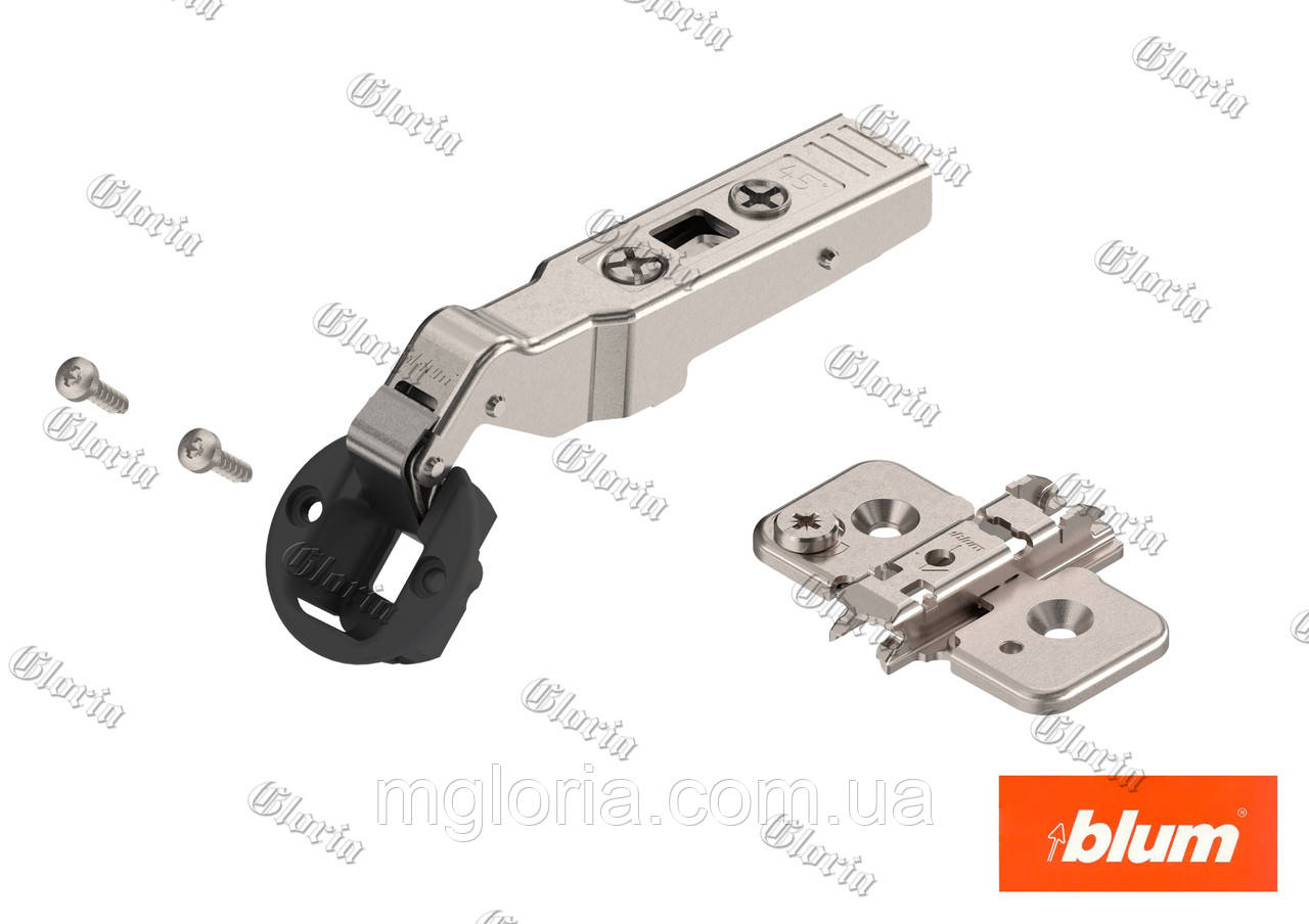 Завіса 45° Blum Clip-Top mini для скла 79A4108