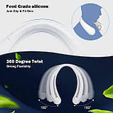 Портативний вентилятор для шиї HealSmart, що перезаряджається, безлопатевий персональний вентилятор з 3 швидкостями, функціями, фото 4