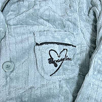 Жіноча піжама Lesko CK-507 Light Green 2XL сорочка з довгим рукавом і штанами тепла 5 шт., фото 2