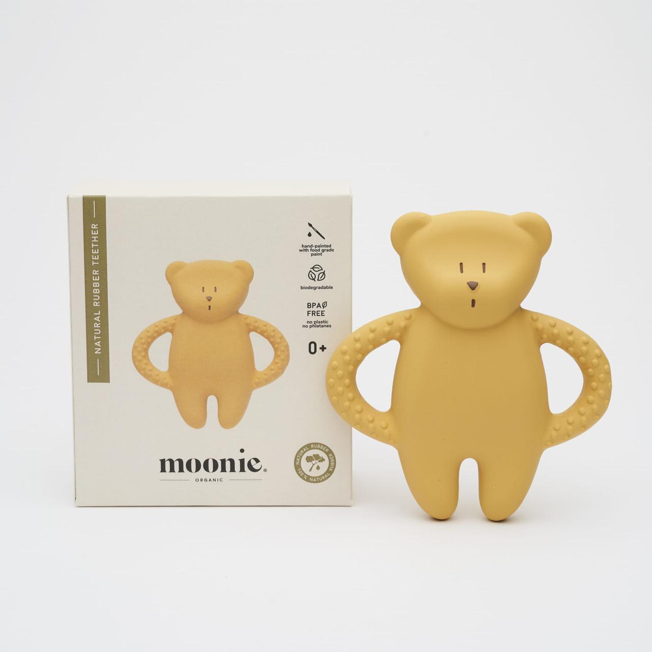 Прорізувач MOONIE Ведмедик з натурального каучуку, Honey