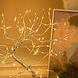 Декоративне світлодіодне дерево світильник нічник 50 см Bonsai Led Tree Light Raindrop, фото 3