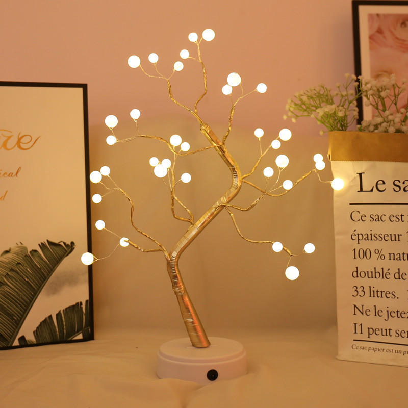 Декоративне світлодіодне дерево світильник нічник 50 см Bonsai Led Tree Light Pearl